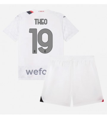 AC Milan Theo Hernandez #19 Koszulka Wyjazdowych Dziecięca 2023-24 Krótki Rękaw (+ Krótkie spodenki)